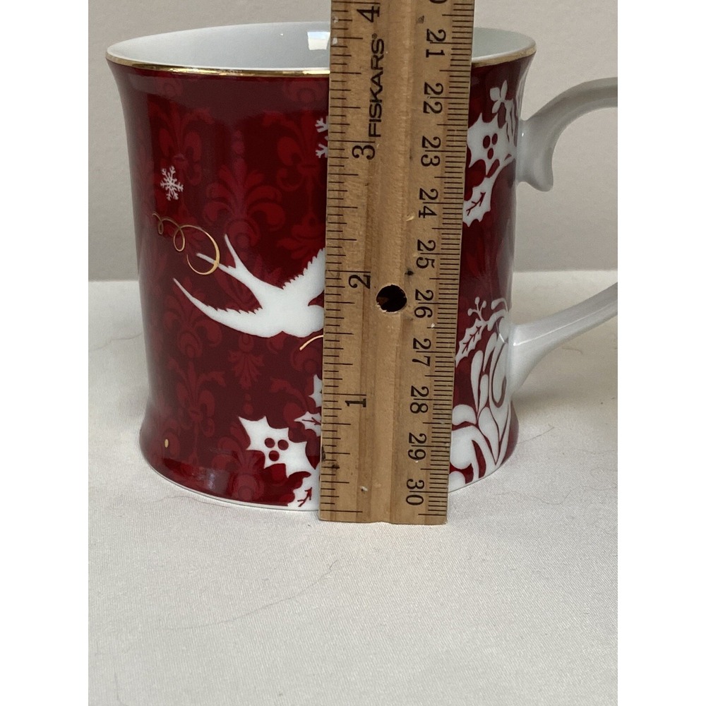 2010 Starbucks Mug Designed by Rosanna Birds Branch Gold 12oz Holiday - Picture 9 of 9